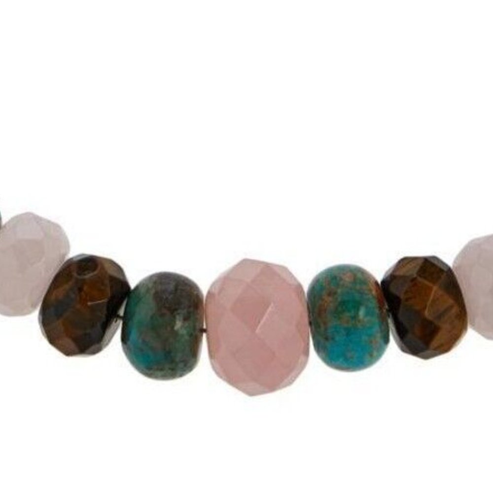 Jay King Sterling Silver MultiColor MultiGemstone Bead Necklace 18" - Picture 2 of 4